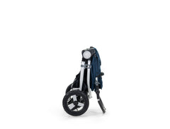 2020 Bumbleride Indie All Terrain Stroller in Maritime Blue - Folded Stowed Upright