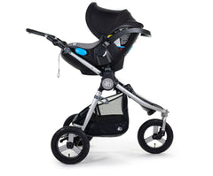 2020 Bumbleride Indie All Terrain Stroller with Indie/ Speed Car Seat Adapter for Clek / Nuna/ Maxi Cosi/ Cybex (fabric removed, optional) with Clek Liing attached.