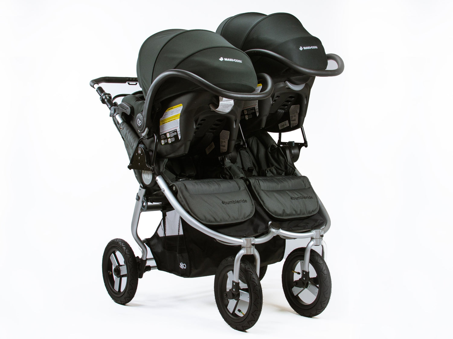 Bumbleride Indie Twin Twin Stroller With Two Car Seats Bumbleride